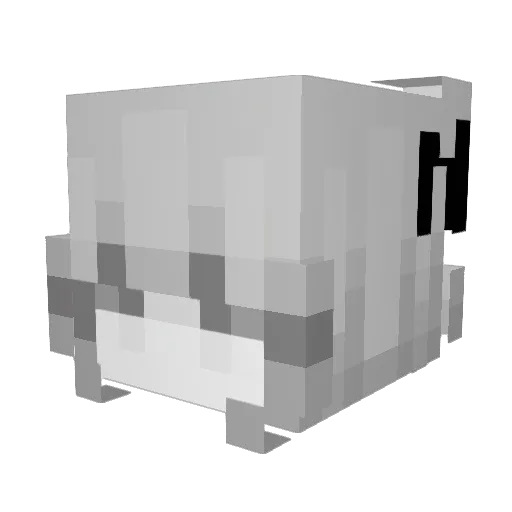 Meowiye Minecraft avatar head, 3D render
