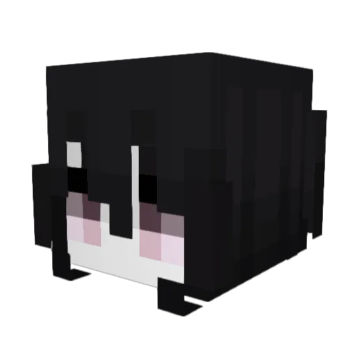Meowlens Minecraft avatar head, 3D render