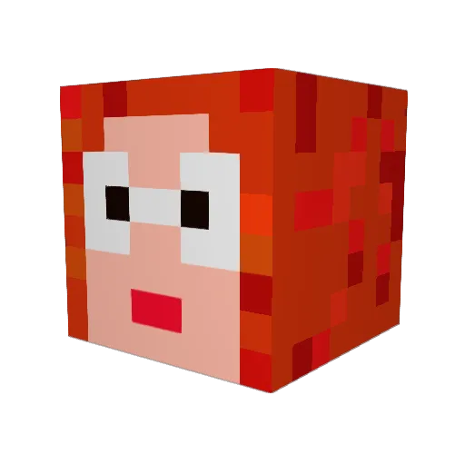 Meowmeowmeow Minecraft avatar head, 3D render