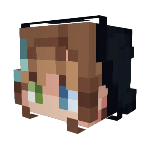 MeownFall Minecraft avatar head, 3D render