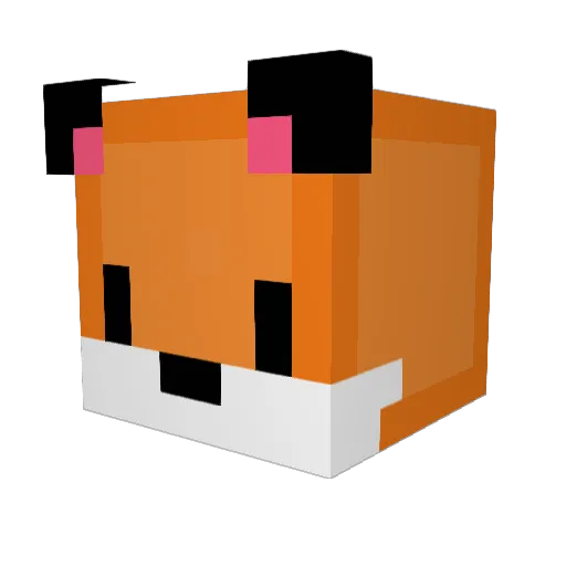 Meowssey Minecraft avatar head, 3D render