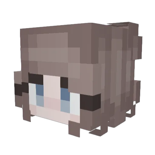 Meowssss Minecraft avatar head, 3D render