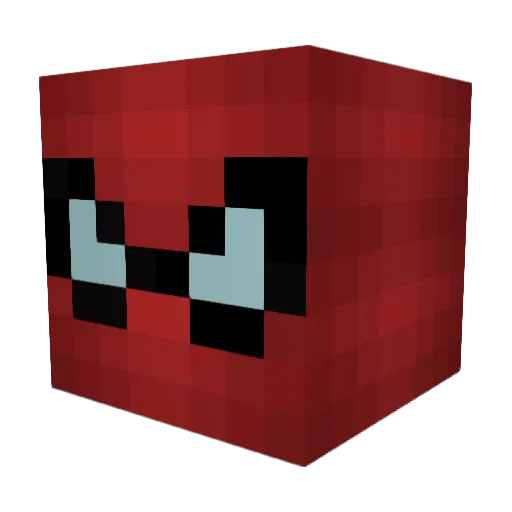 Meowtraged Minecraft avatar head, 3D render