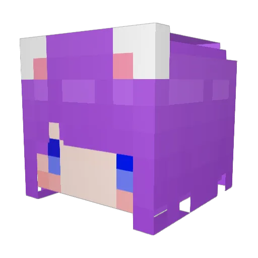 Meowyu Minecraft avatar head, 3D render