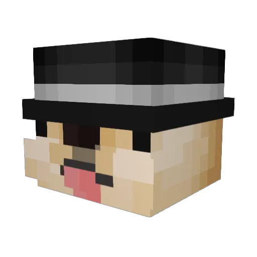 Meowzzy Minecraft avatar head, 3D render