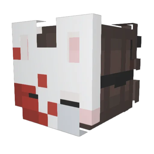 Mephalala Minecraft avatar head, 3D render