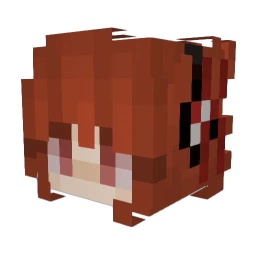 Mephalia Minecraft avatar head, 3D render