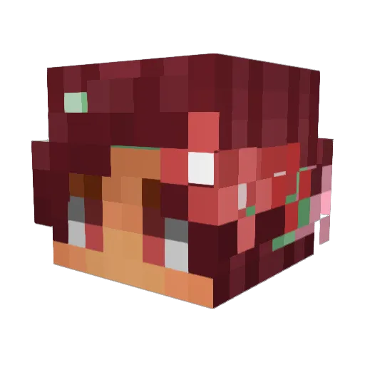 Mephian Minecraft avatar head, 3D render