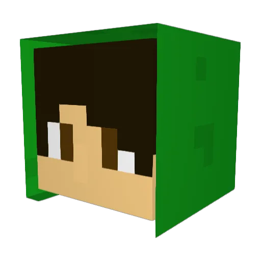 Mephiaxe Minecraft avatar head, 3D render
