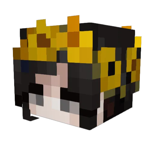 Mephistolic Minecraft avatar head, 3D render
