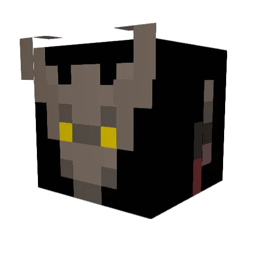 Mephistopheles4 Minecraft avatar head, 3D render