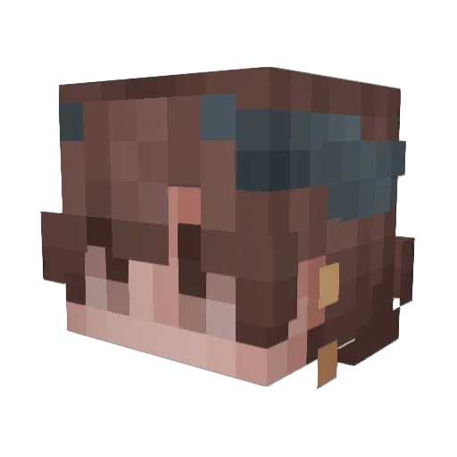 Mephly Minecraft avatar head, 3D render