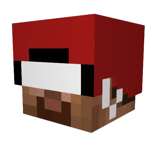 Mephobias Minecraft avatar head, 3D render