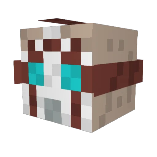 Mephyte Minecraft avatar head, 3D render