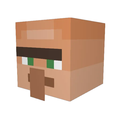Mepictips Minecraft avatar head, 3D render