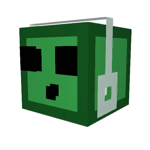 Mepiscool Minecraft avatar head, 3D render