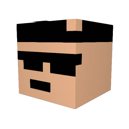 Meppsman Minecraft avatar head, 3D render