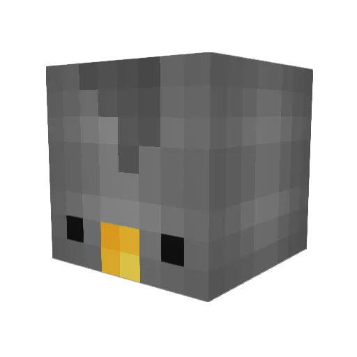 Meption Minecraft avatar head, 3D render