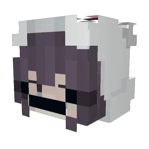 MerCia3 Minecraft avatar head, 3D render