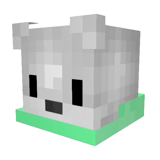 MerLinX Minecraft avatar head, 3D render