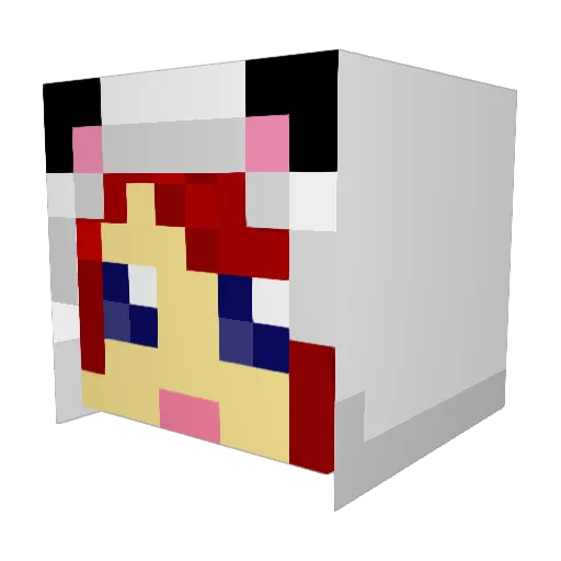 MerMer Minecraft avatar head, 3D render