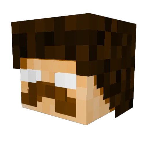 MerSibil Minecraft avatar head, 3D render