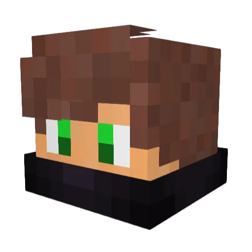 MerTheEpic Minecraft avatar head, 3D render