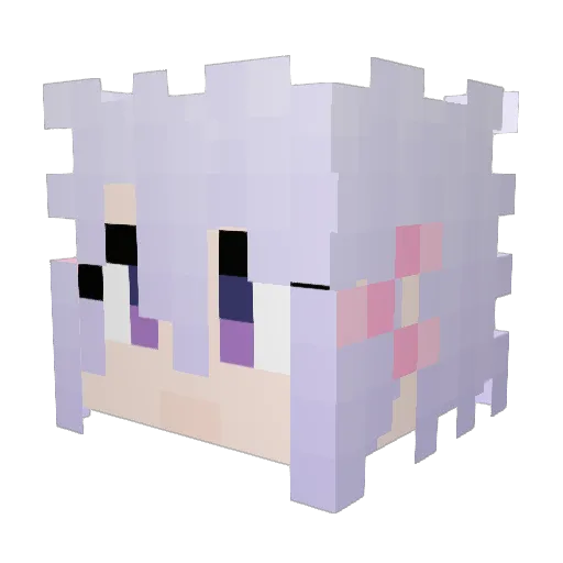 Mer__lin Minecraft avatar head, 3D render