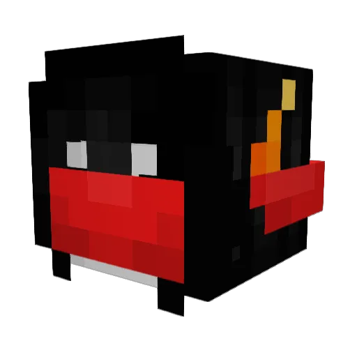 Meracath Minecraft avatar head, 3D render