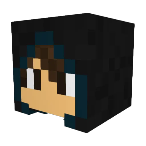 Meragon44 Minecraft avatar head, 3D render