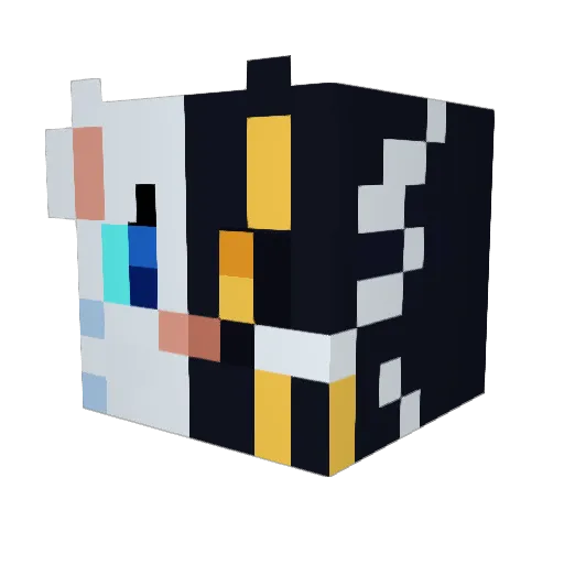 Meraki222 Minecraft avatar head, 3D render