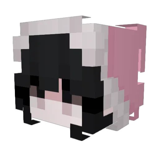 Meraki666 Minecraft avatar head, 3D render