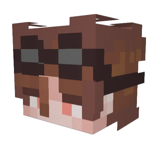 Meraki_3 Minecraft avatar head, 3D render