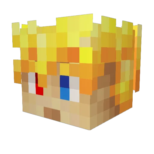 Meraki_AM Minecraft avatar head, 3D render