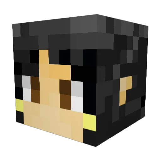 Merakistars Minecraft avatar head, 3D render