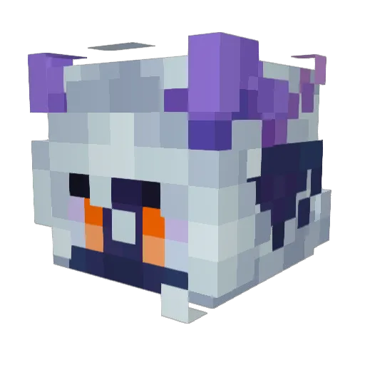 Meralin_ Minecraft avatar head, 3D render