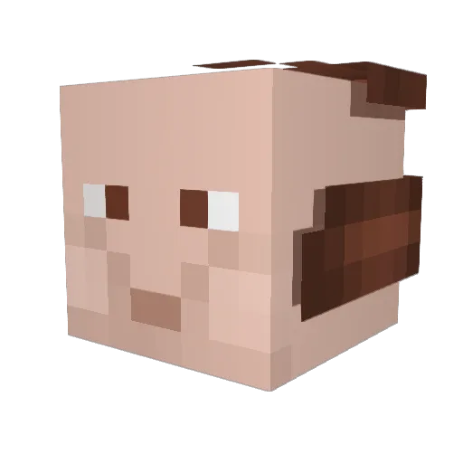 Merallyyy Minecraft avatar head, 3D render