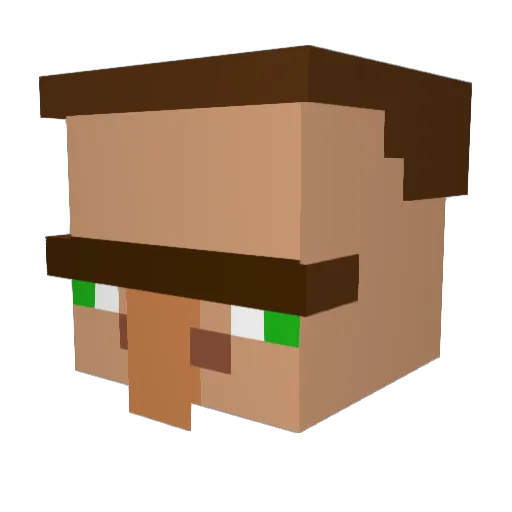 Merc490 Minecraft avatar head, 3D render