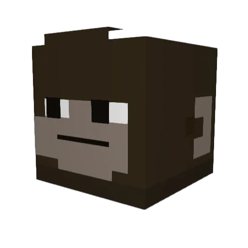 MercL Minecraft avatar head, 3D render