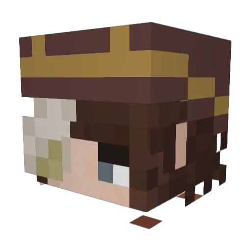 MercaLeee Minecraft avatar head, 3D render