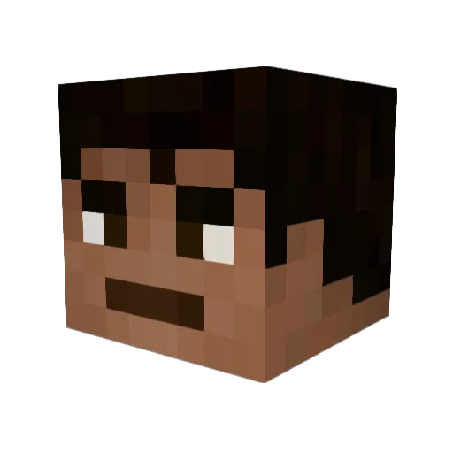 Mercanis Minecraft avatar head, 3D render