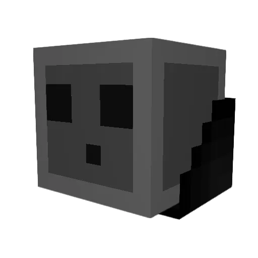 Mercapato Minecraft avatar head, 3D render