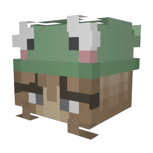 Mercazolle Minecraft avatar head, 3D render