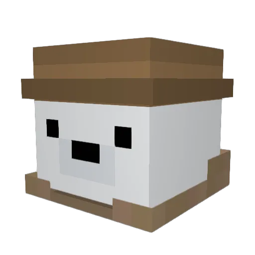 Merccs Minecraft avatar head, 3D render