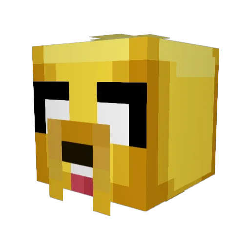 Mercedes Minecraft avatar head, 3D render