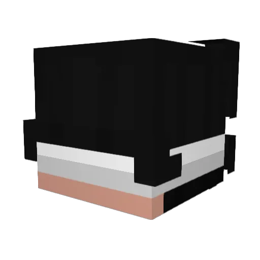 Mercenario Minecraft avatar head, 3D render