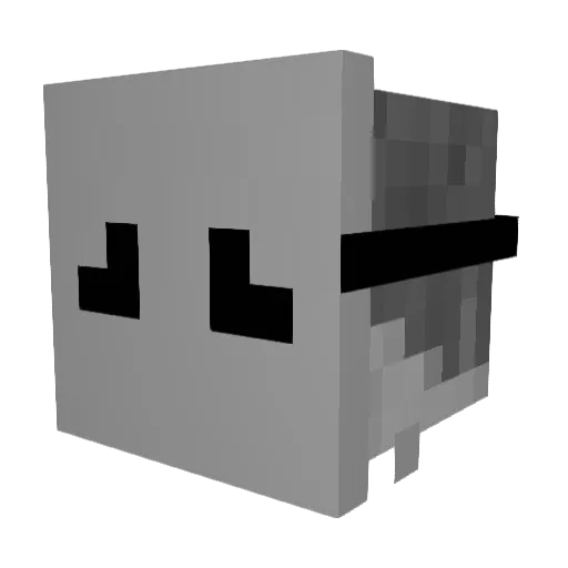 Merceri Minecraft avatar head, 3D render