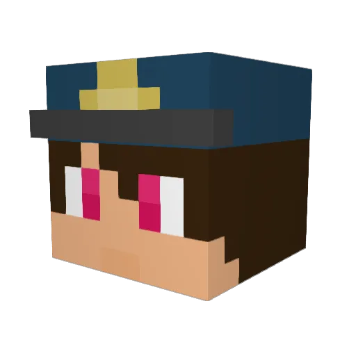 Merceuw Minecraft avatar head, 3D render