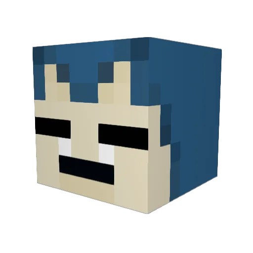 Merchant_Venis Minecraft avatar head, 3D render