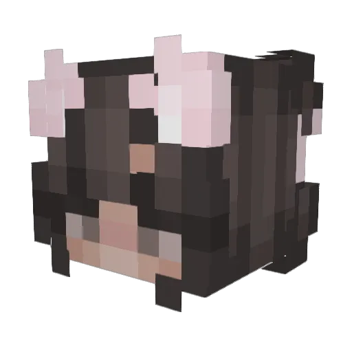 Merciellaaa Minecraft avatar head, 3D render